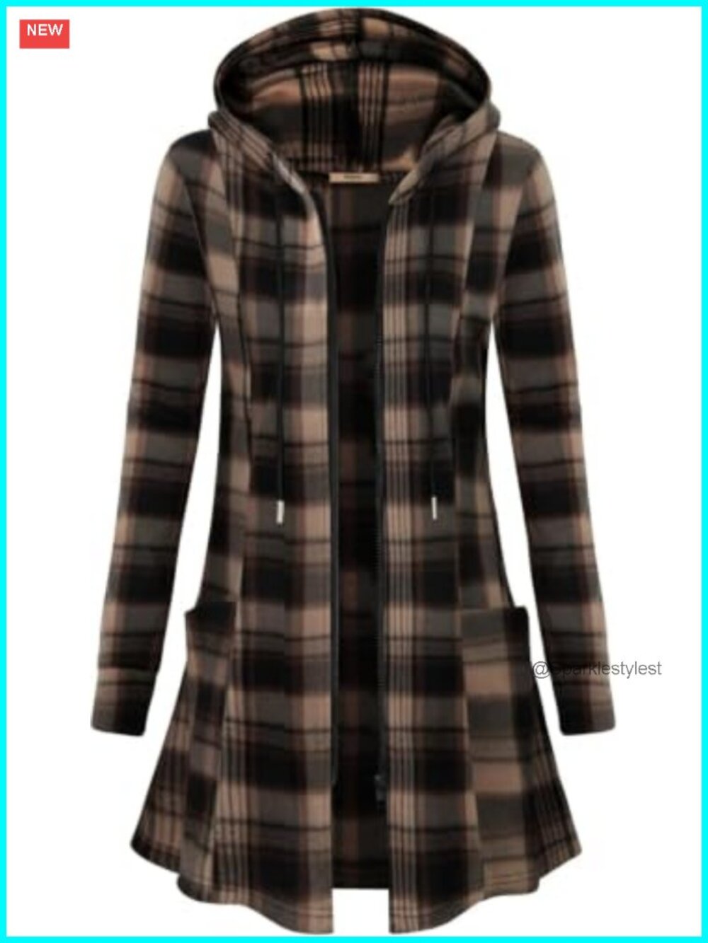 Miusey Womens Zip Up Long Hoodie Jacket Lightweight Tunic Sweatshirt Open Front